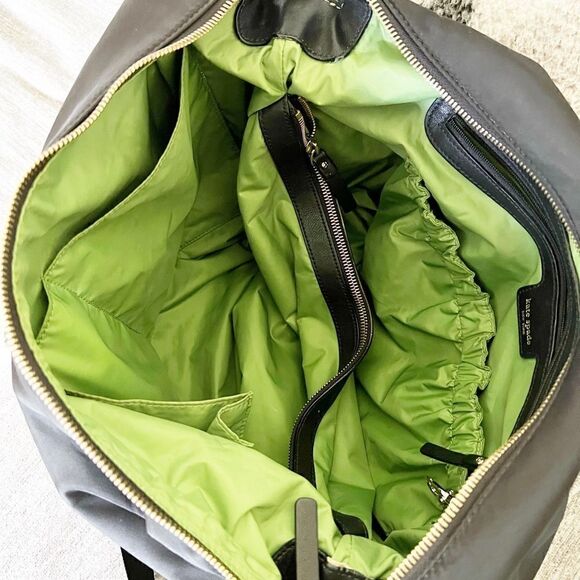 Kate Spade Stevie Black Spacious Nylon Diaper Baby Travel Bag Carryall - Picture 8 of 8